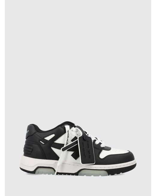 Off-White c/o Virgil Abloh White Bicolour Leather Out Of Office Low-Top Sneakers With Logo