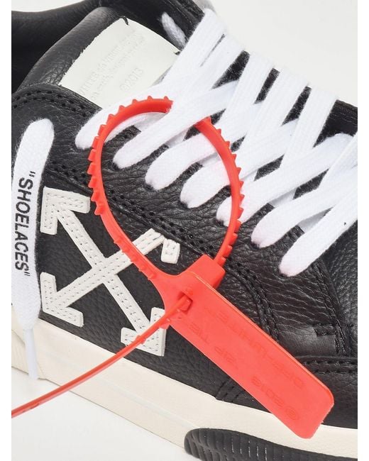 Off-White c/o Virgil Abloh White Vulcanized Low-Top Leather Sneakers With Contrasting Arrow Logo for men