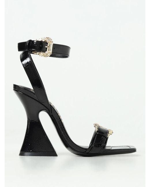 Versace Black Heeled Sandals