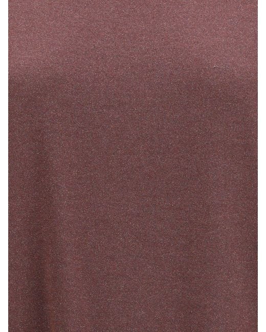 Brunello Cucinelli Red Nylon T-Shirt
