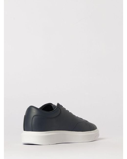 ARMANI EXCHANGE Blue Leather Sneakers for men