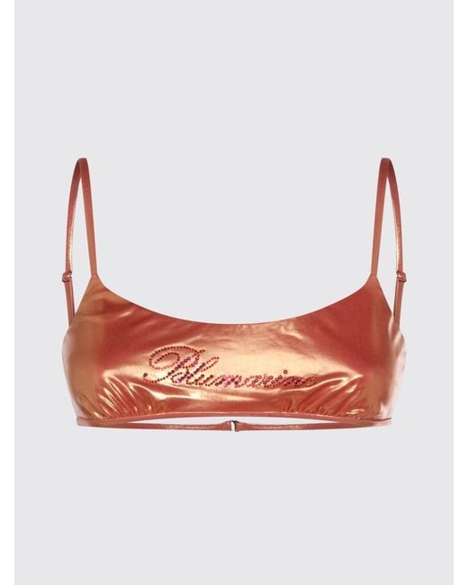Blumarine Red Stretch Polyester Bikini Top