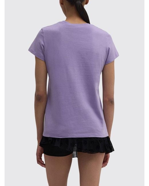MACCAPANI Purple Cotton T-Shirt With Logo