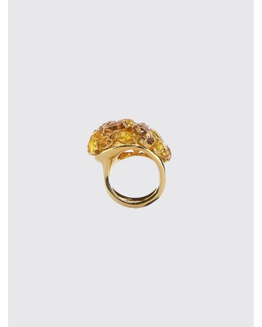 Swarovski White Gema Ring With Set Crystals