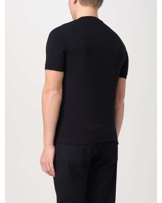 T-shirt basic di Giorgio Armani in Black da Uomo