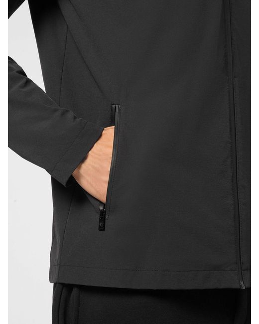 Philipp Plein Black Nylon Windbreaker Jacket With Hood And Zipped Pockets for men