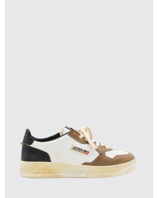 Autry Multicolor Medalist Low Super Vintage Calfskin Sneakers With Worn Effect for men