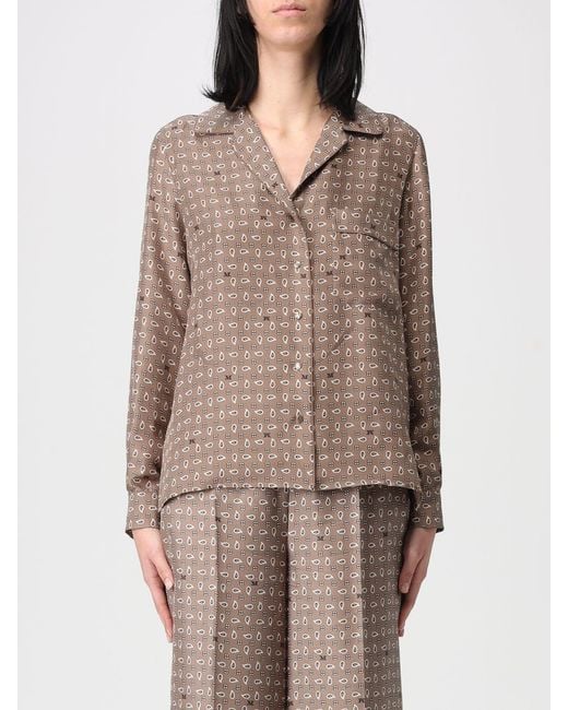 Max Mara Natural Disco Printed Silk Shirt