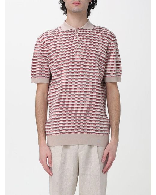 Manuel Ritz Red Knitted Polo Shirt for men