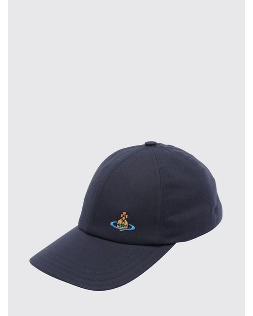 Vivienne Westwood Blue Cotton Twill Hat for men