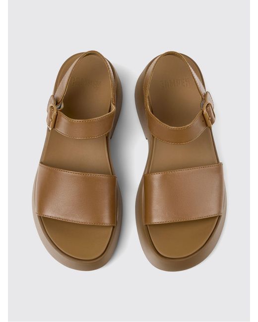 Camper Brown Tasha Leather Sandal