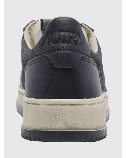 Autry White Medalist Low Super Vintage Calfskin Sneakers With Worn Effect for men