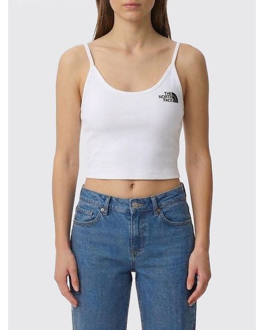 The North Face Blue Basic Stretch Cotton Tank Top