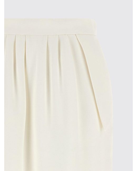 Stella McCartney White High-Waisted Crêpe Midi Pencil Skirt With Darts