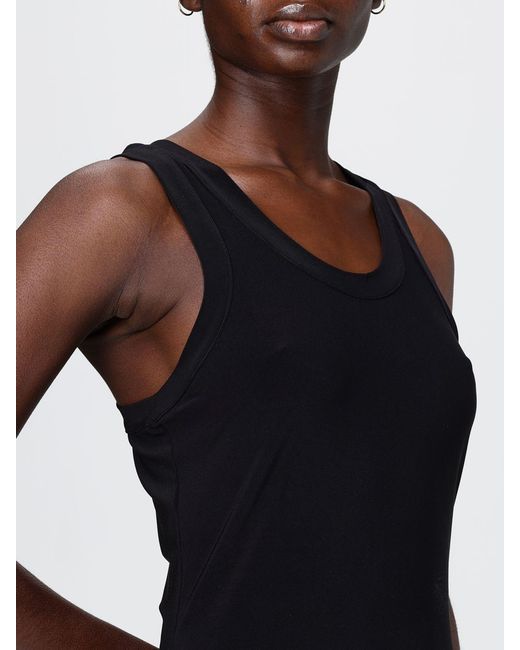 Norma Kamali Blue Basic Cotton Tank Top