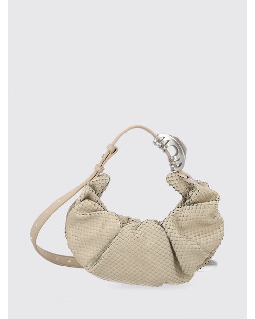DIESEL Natural Grab-D Python-Effect Leather Shoulder Bag With Oval D Logo