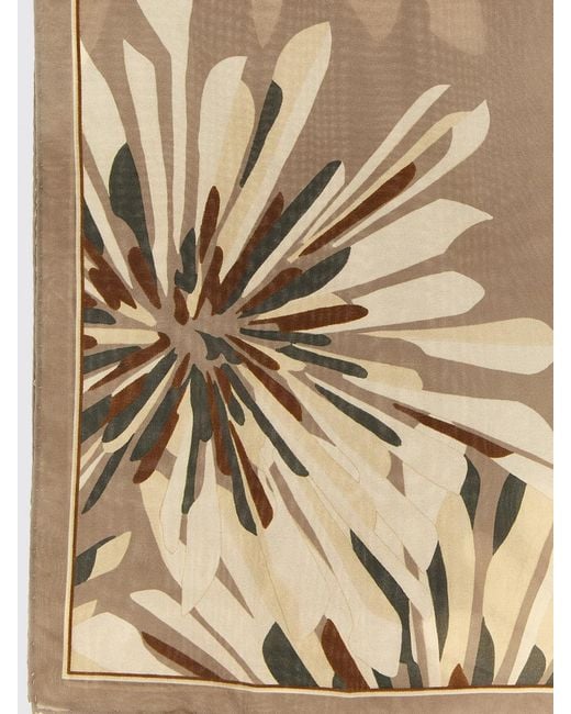 Brunello Cucinelli Metallic Printed Silk Scarf