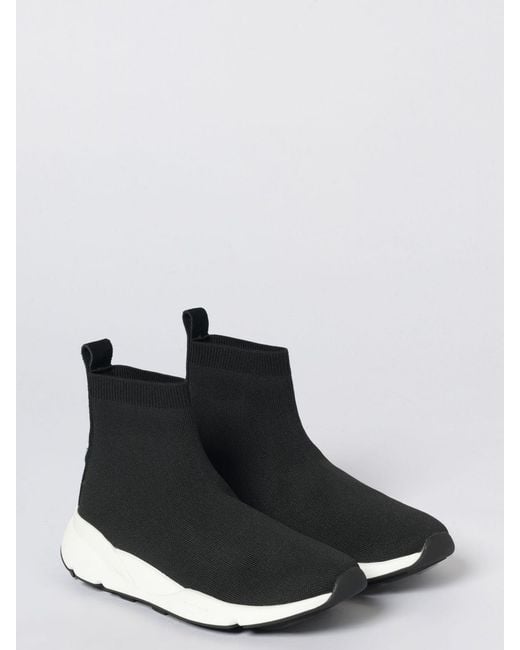 Kurt Geiger White Stretch Knit Sneakers