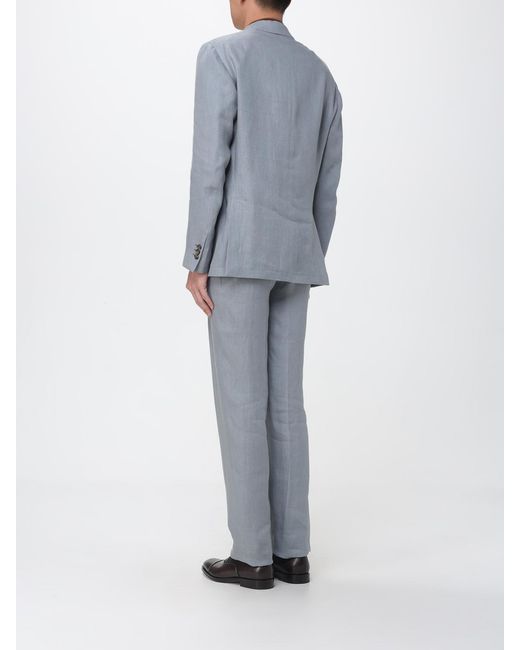 Lardini Blue Single Breasted Linen Dress for men