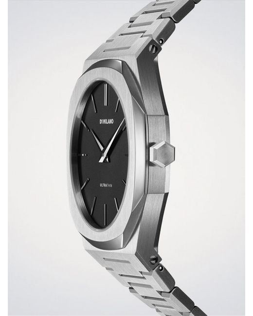 D1 Milano White Ultra Thin Re_Silver 40 Mm Watch for men