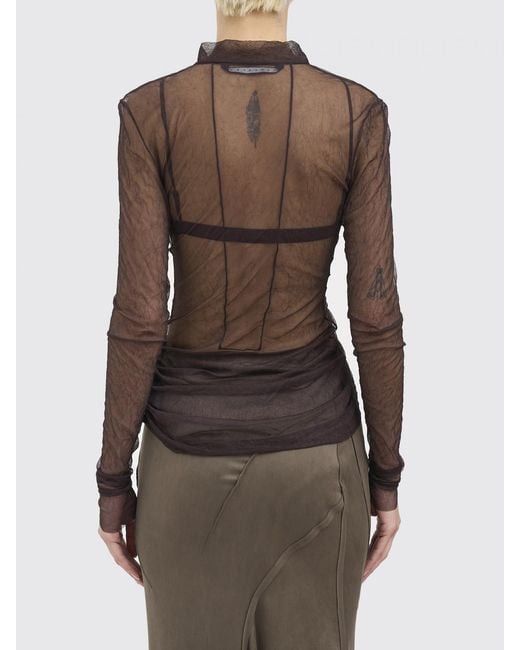 Yehuafan Brown Polyamide Top