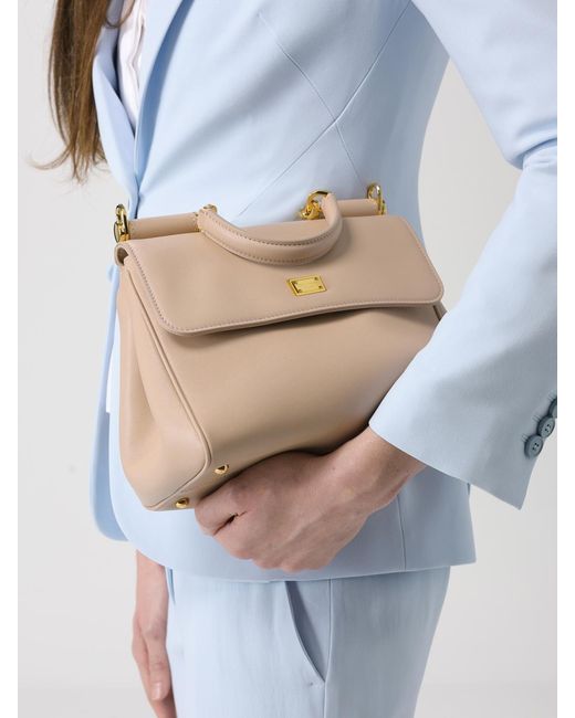 Dolce & Gabbana Natural Dolce &Amp Gabbana My Sicily Plongé Leather Bag