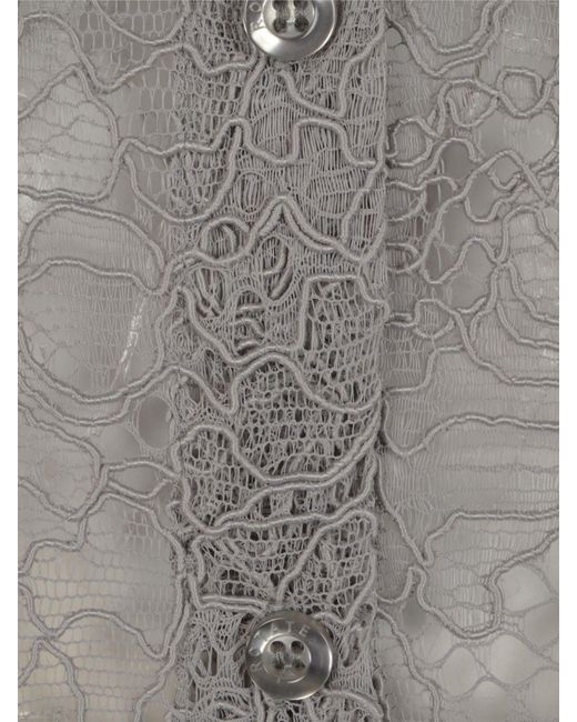 ROTATE BIRGER CHRISTENSEN Gray Lace Shirt