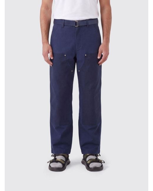 SACAI X CARHARTT WIP Blue Og Double Knee Wool Blend Pants for men