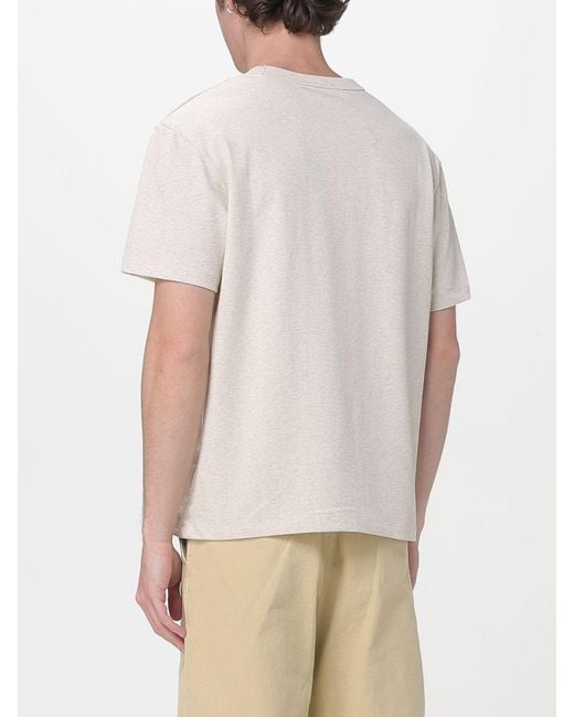 A.P.C. White Cotton T-Shirt With Logo for men