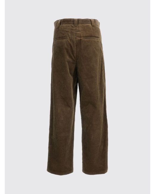 A.P.C. Green Ricky Wide-Leg Cotton Trousers With Pleats And Mid-Rise Waist for men