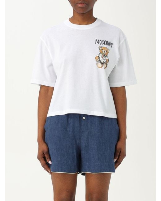 T-shirt Teddy di Moschino Couture in White