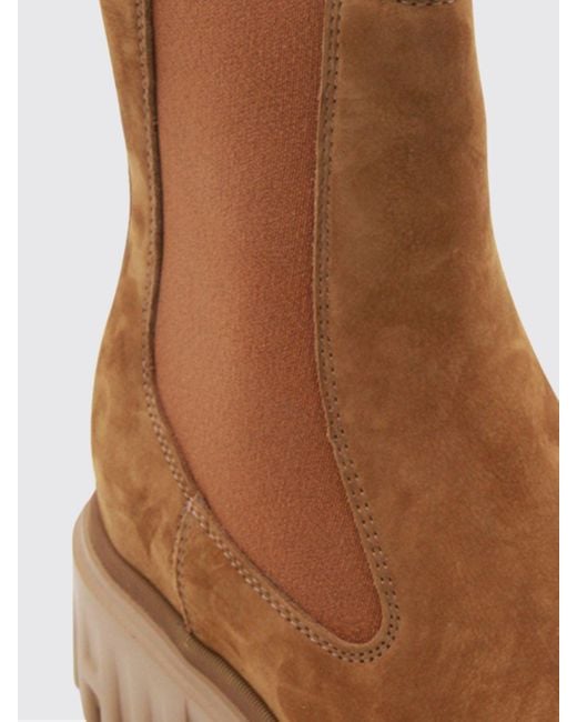 Hogan Brown Flat Ankle Boots