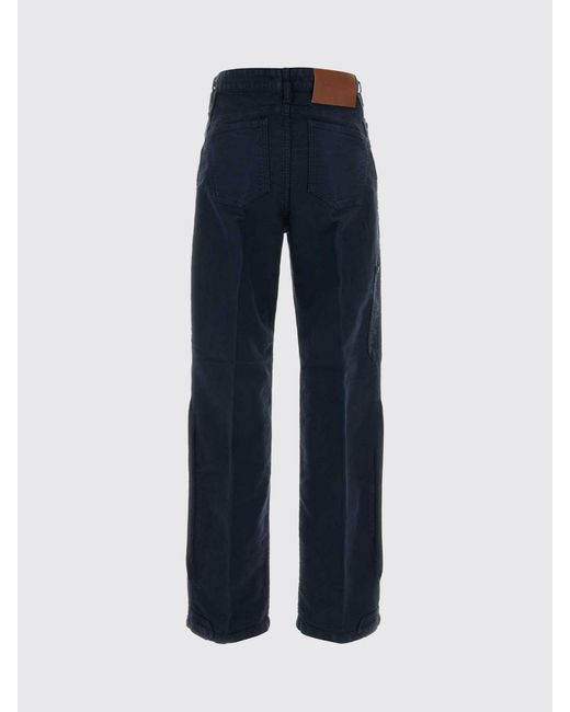 Victoria Beckham Blue Cotton Denim Straight Jeans