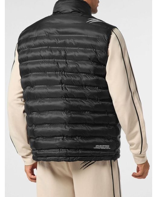 Philipp Plein Black Padded Quilted Nylon Vest for men