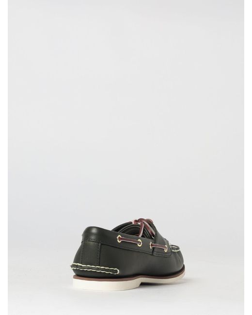Timberland White Classic Boat Leather Loafers for men