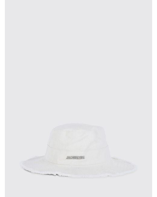 Jacquemus White Le Bob Artichaut Cotton Twill Hat