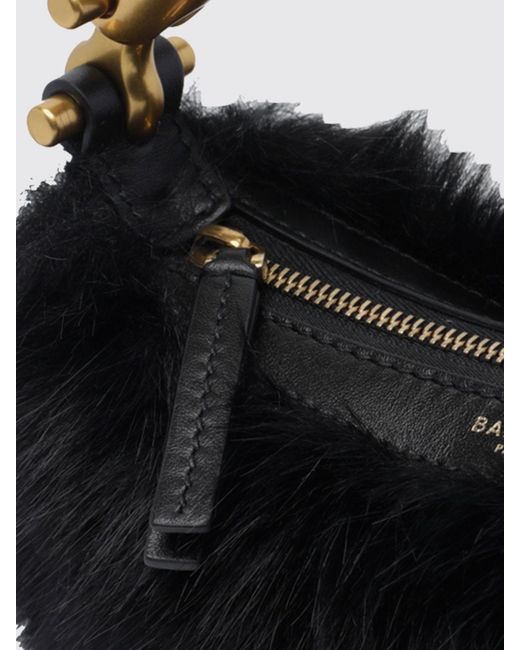 Mini Borsa A Mano Ébène di Balmain in Black