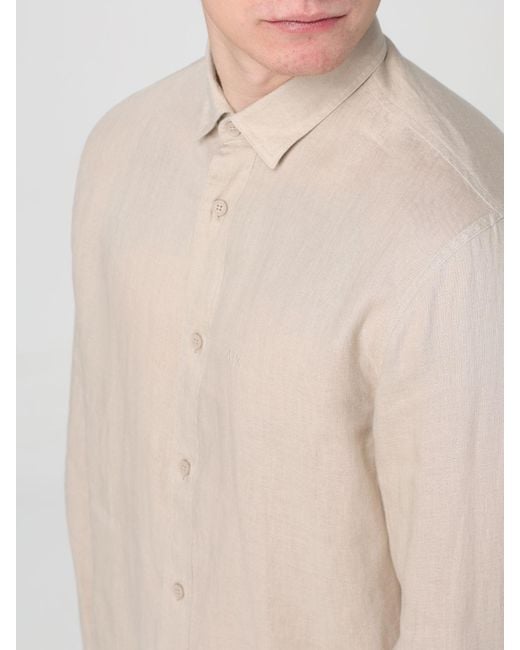 Camicia di lino di Armani Exchange in Natural da Uomo