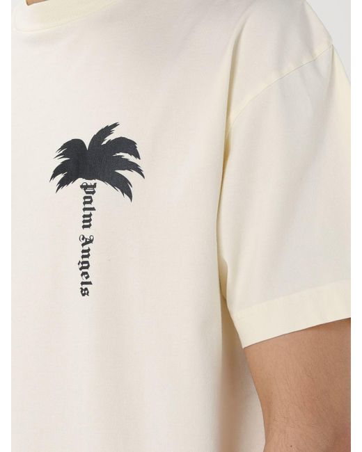 Palm Angels T-shirt in Natural für Herren