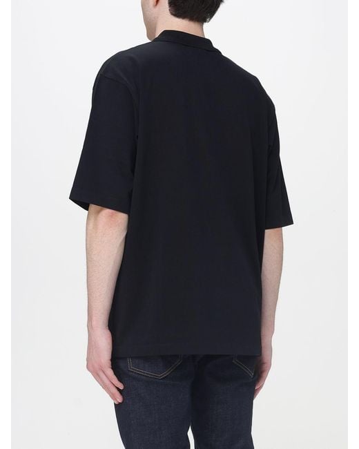 DSquared² Black Cotton Polo Shirt With Logo for men