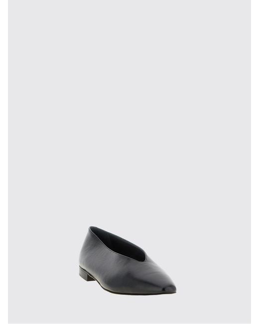 Jimmy Choo White Margot Smooth Leather Ballerina Flats With Rear Monogram