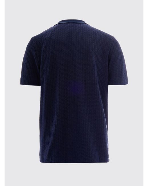 Boss Blue Structured Cotton Polo Shirt for men