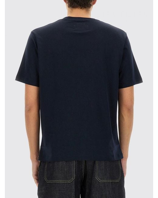 Studio Nicholson Blue Basic Cotton T-Shirt for men