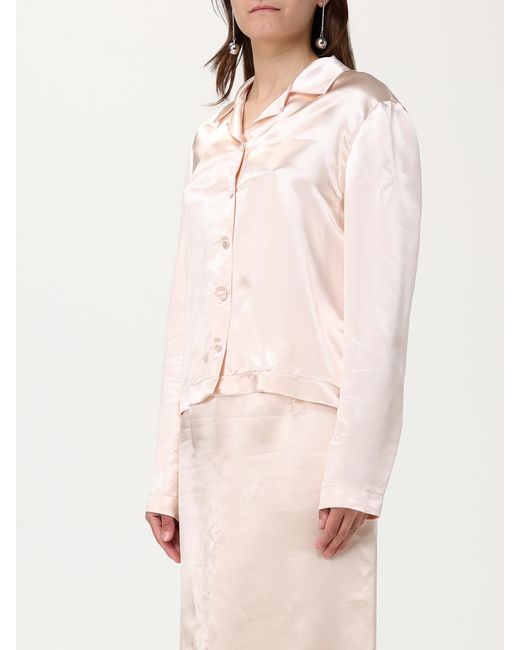 Philosophy Di Lorenzo Serafini Natural Elegant Long Sleeve Shirt With Button Closure