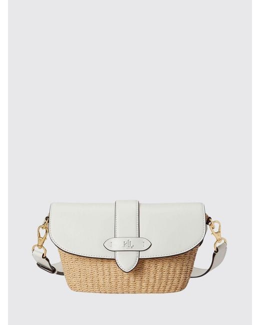 Ralph Lauren Natural Raffia And Leather Lynden Bag