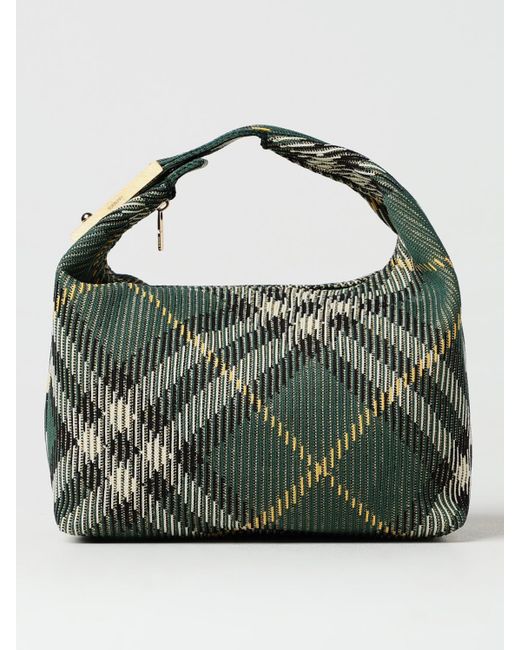 Burberry Iconic Leather Top Handle Tote in Green Lyst UK