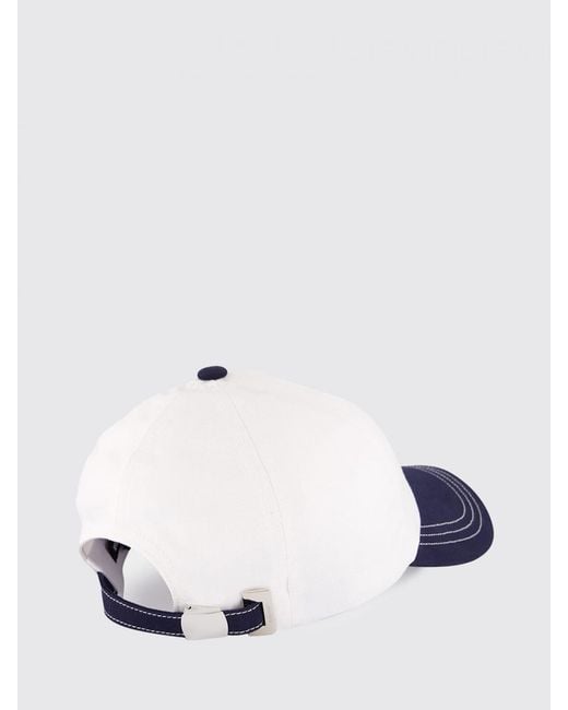 Balmain White Embroidered Logo Cotton Twill Cap for men