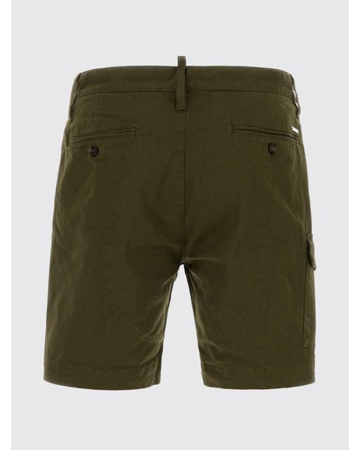 DSquared² Green Cotton Cargo Shorts for men