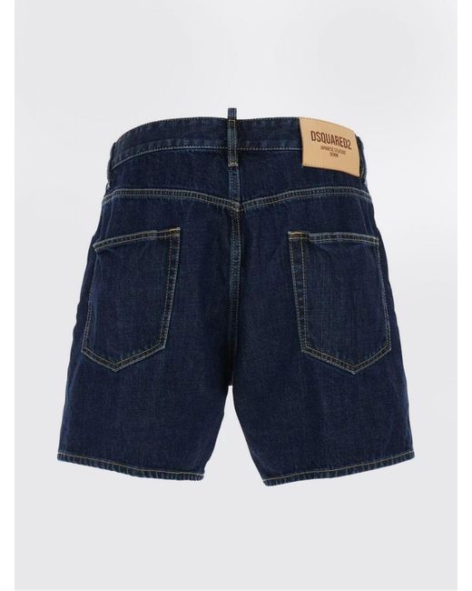 DSquared² Blue Cotton Denim Shorts for men