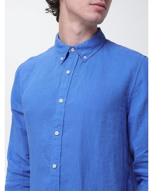 Ecoalf Blue Linen Casual Shirt for men